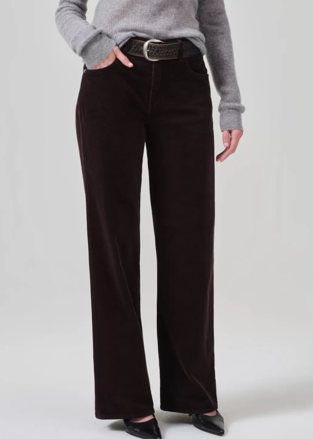 Citizens Of Humanity Annina High Rise Wide Leg 30" Corduroy Clove Shop